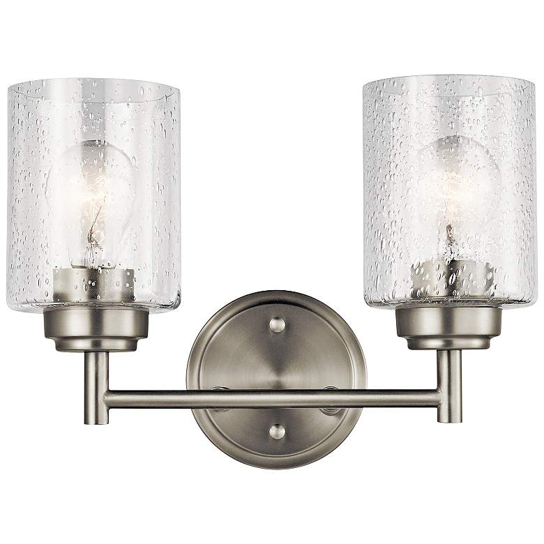 Image 2 Kichler Winslow 12 3/4"W Brushed Nickel 2-Light Wall Sconce