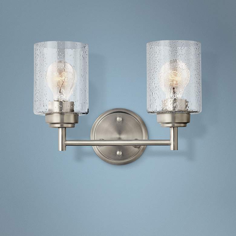 Image 1 Kichler Winslow 12 3/4"W Brushed Nickel 2-Light Wall Sconce