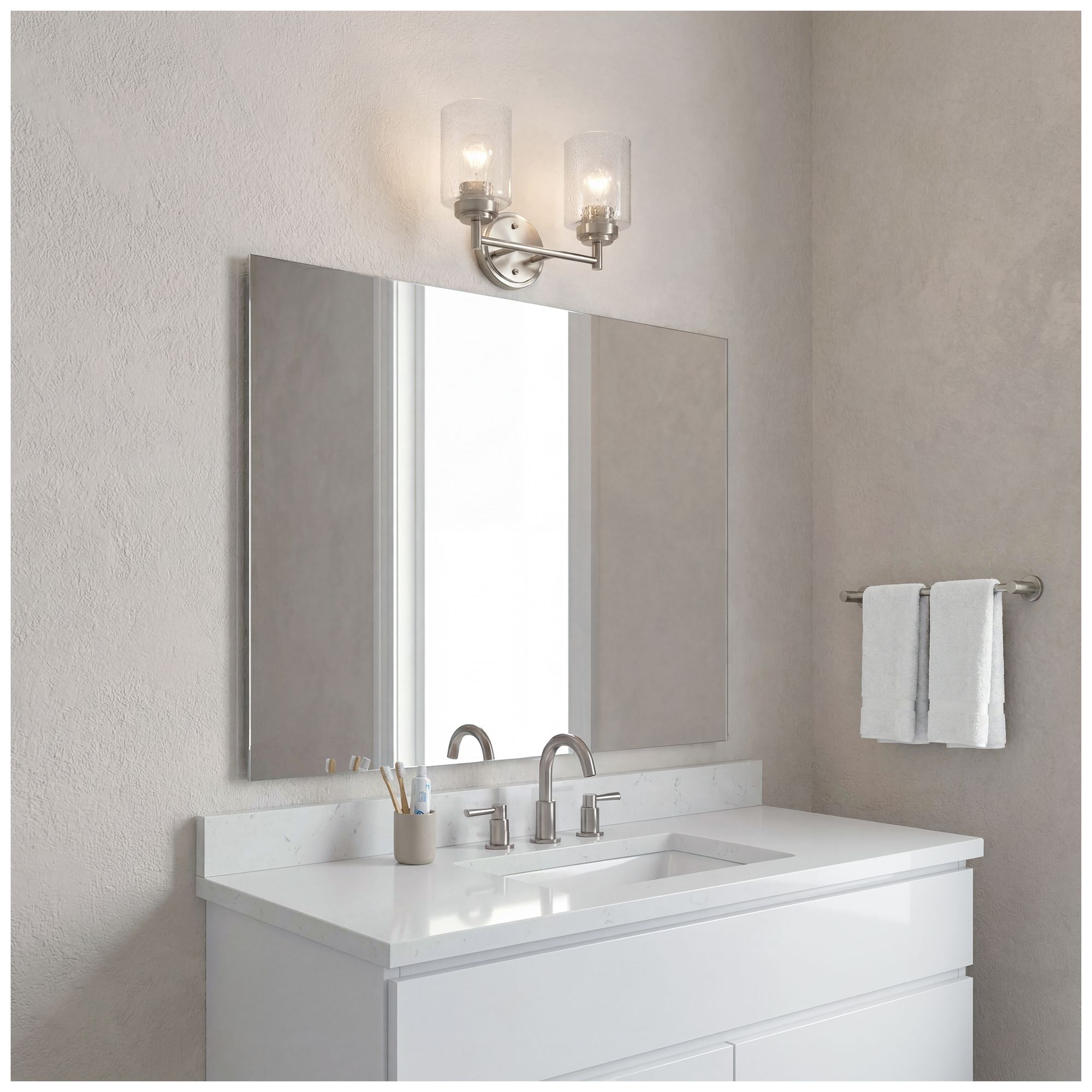 Kichler Winslow 12 3/4"W Brushed Nickel 2-Light Wall Sconce
