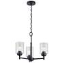 3_Kichler Winslow 18" Wide Black 3-Light Chandelier more views