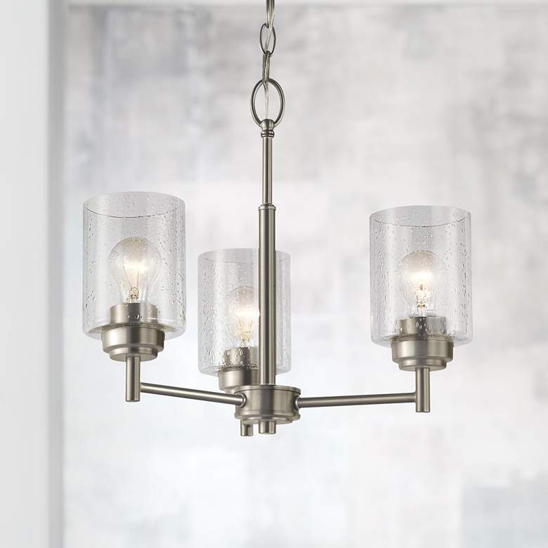 Image 1 Kichler Winslow 18 inch Wide Brushed Nickel 3-Light Chandelier