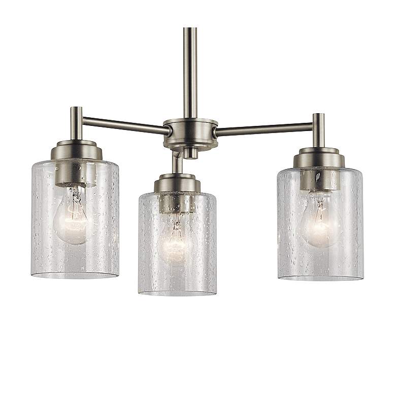 Image 3 Kichler Winslow 18 inch Wide Brushed Nickel 3-Light Chandelier more views