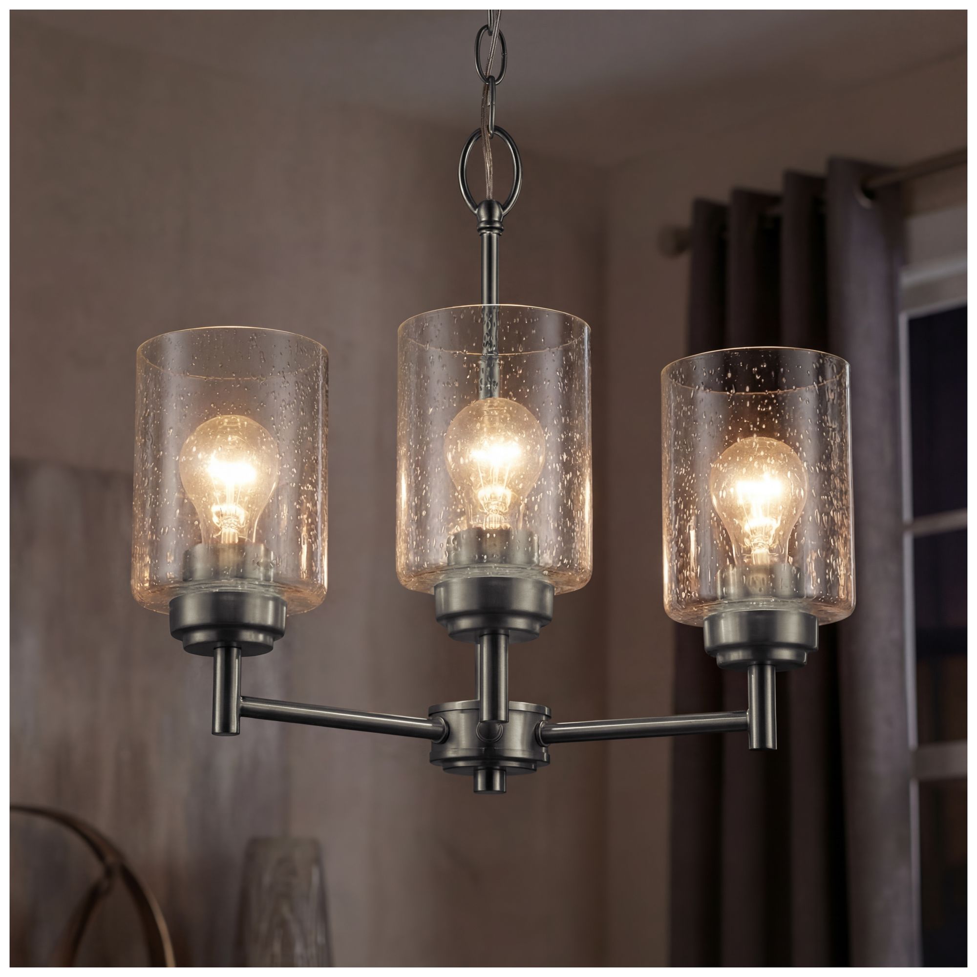 Image 5 Kichler Winslow 18" Wide Brushed Nickel 3-Light Chandelier more views