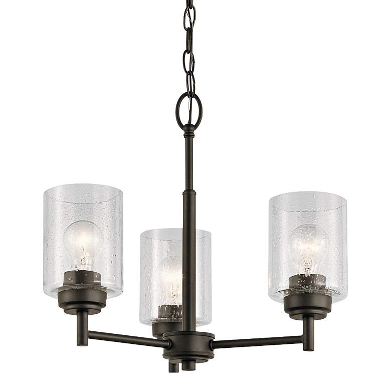 Image 1 Kichler Winslow 18 inch Wide Oiled Bronze 3-Light Chandelier