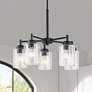 Kichler Winslow 19 3/4" Wide Black and Seeded Glass 5-Light Chandelier
