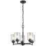 Kichler Winslow 19 3/4" Wide Black and Seeded Glass 5-Light Chandelier