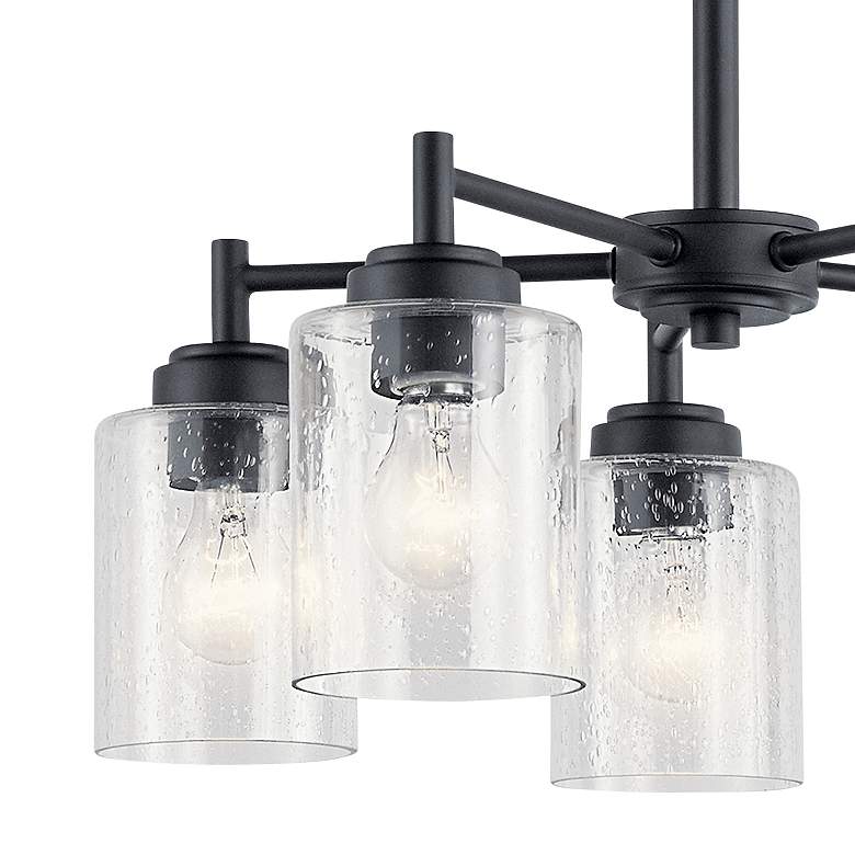 Image 5 Kichler Winslow 19 3/4" Wide Black and Seeded Glass 5-Light Chandelier more views
