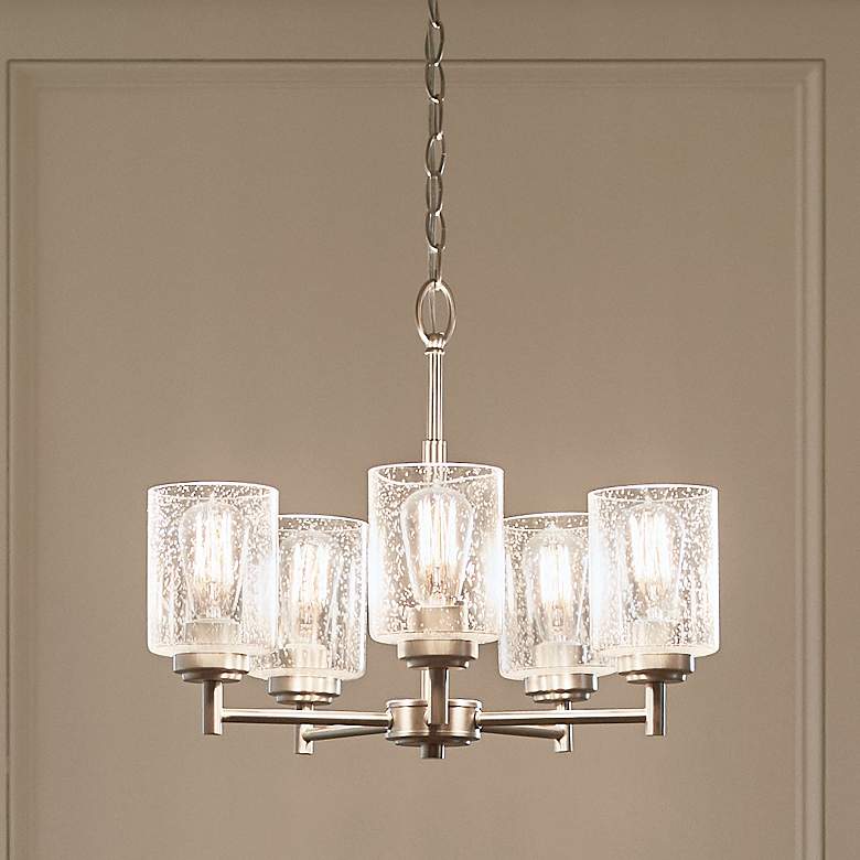 Image 1 Kichler Winslow 19 3/4"W Brushed Nickel 5-Light Chandelier
