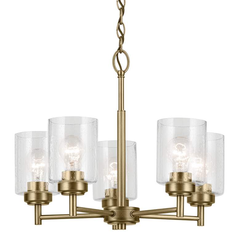 Image 3 Kichler Winslow 19 3/4"W Natural Brass 5-Light Chandelier more views
