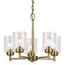 3_Kichler Winslow 19 3/4"W Natural Brass 5-Light Chandelier more views