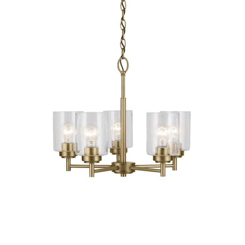 Image 5 Kichler Winslow 19 3/4"W Natural Brass 5-Light Chandelier more views