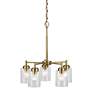 6_Kichler Winslow 19 3/4"W Natural Brass 5-Light Chandelier more views