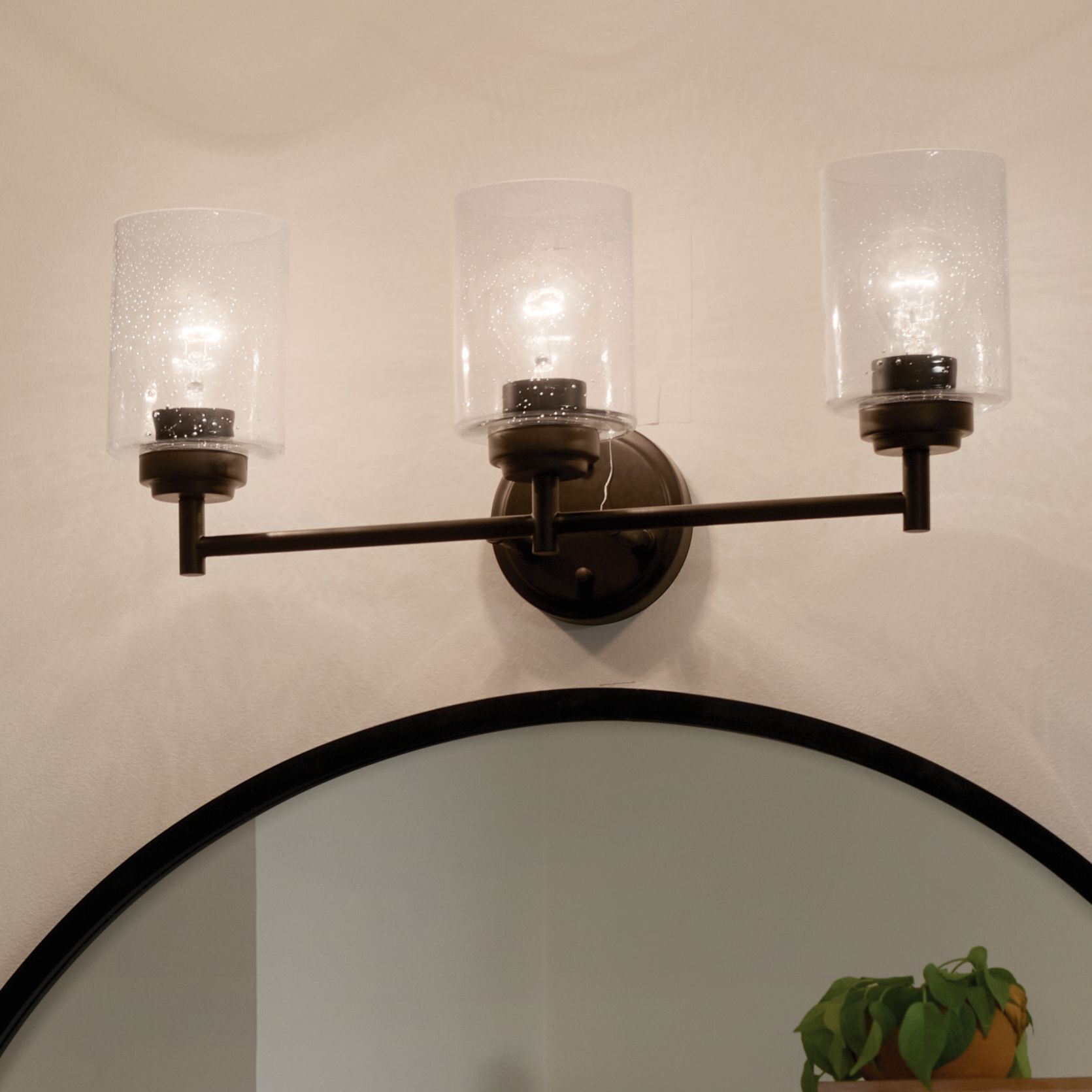 Kichler Winslow 21 1/2" Wide Black 3-Light Bath Light