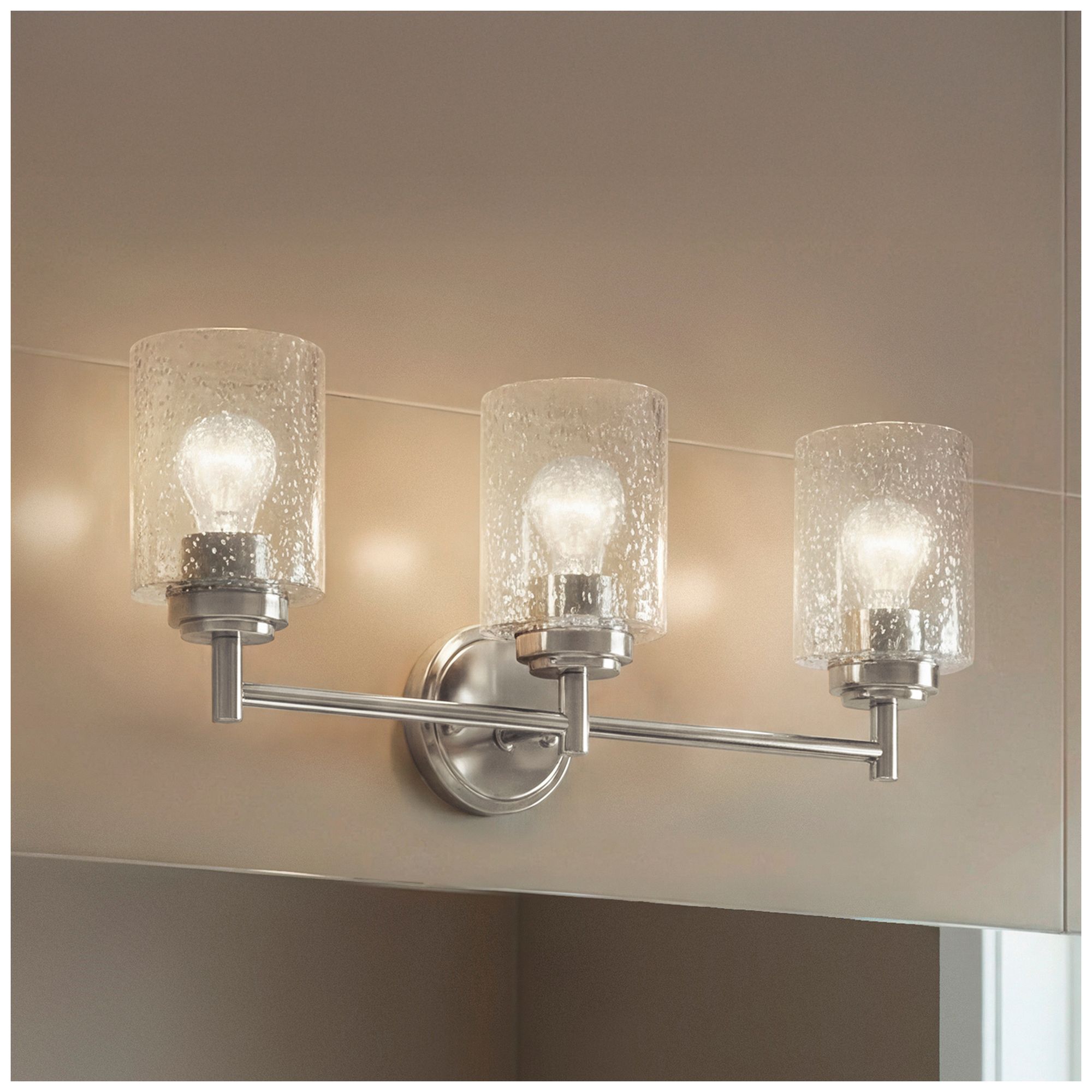 Image 6 Kichler Winslow 21 1/2"W Brushed Nickel 3-Light Bath Light more views