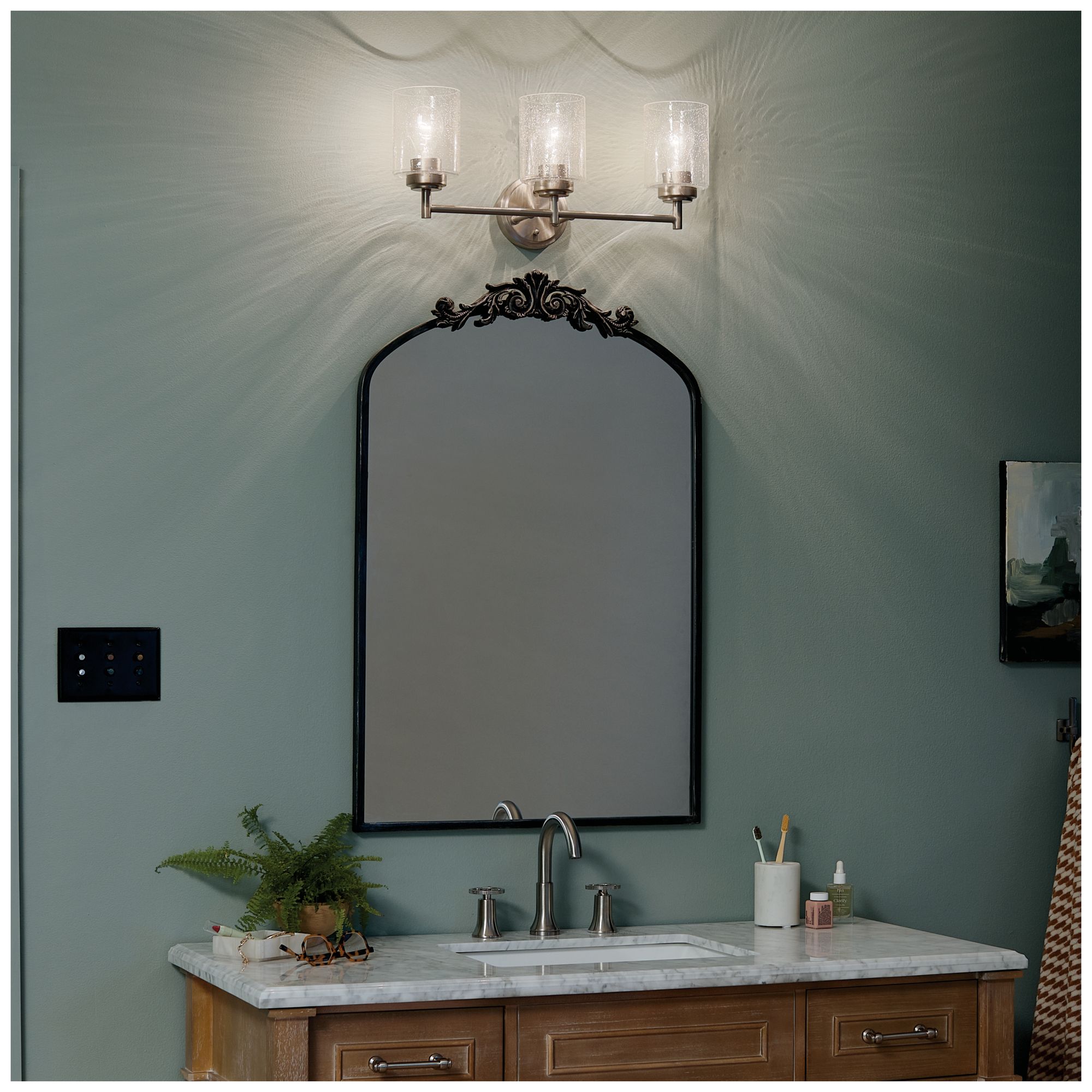 Kichler Winslow 21 1/2"W Brushed Nickel 3-Light Bath Light