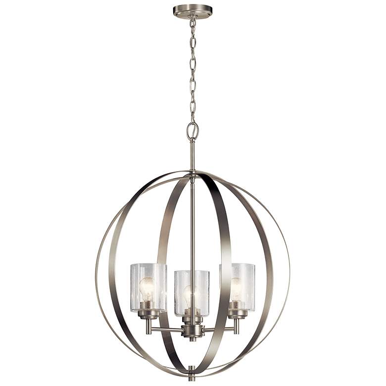Image 2 Kichler Winslow 24 1/2"W Brushed Nickel 3-Light Chandelier