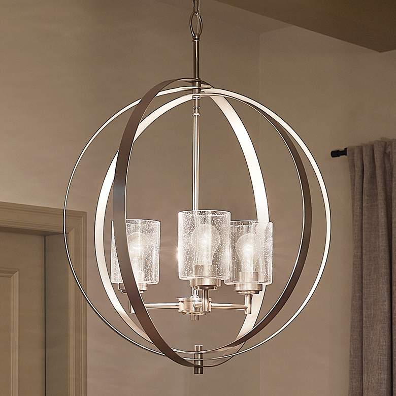 Image 7 Kichler Winslow 24 1/2"W Brushed Nickel 3-Light Chandelier more views