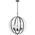 Kichler Winslow 24" Wide Industrial Black Finish Open Orb Chandelier