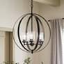 Thumbnail1 of Kichler Winslow 24" Wide Industrial Black Finish Open Orb Chandelier