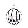Thumbnail3 of Kichler Winslow 24" Wide Industrial Black Finish Open Orb Chandelier more views