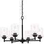 Kichler Winslow 26" Wide 6-Light Black and Clear Glass Chandelier