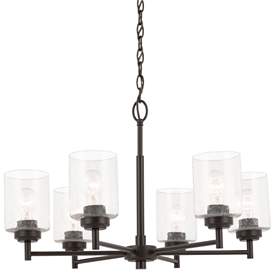 Image1 of Kichler Winslow 26" Wide Bronze 6-Light Chandelier