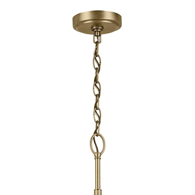 Image 5 Kichler Winslow 27" 9-Light Glass and Natural Brass Chandelier more views
