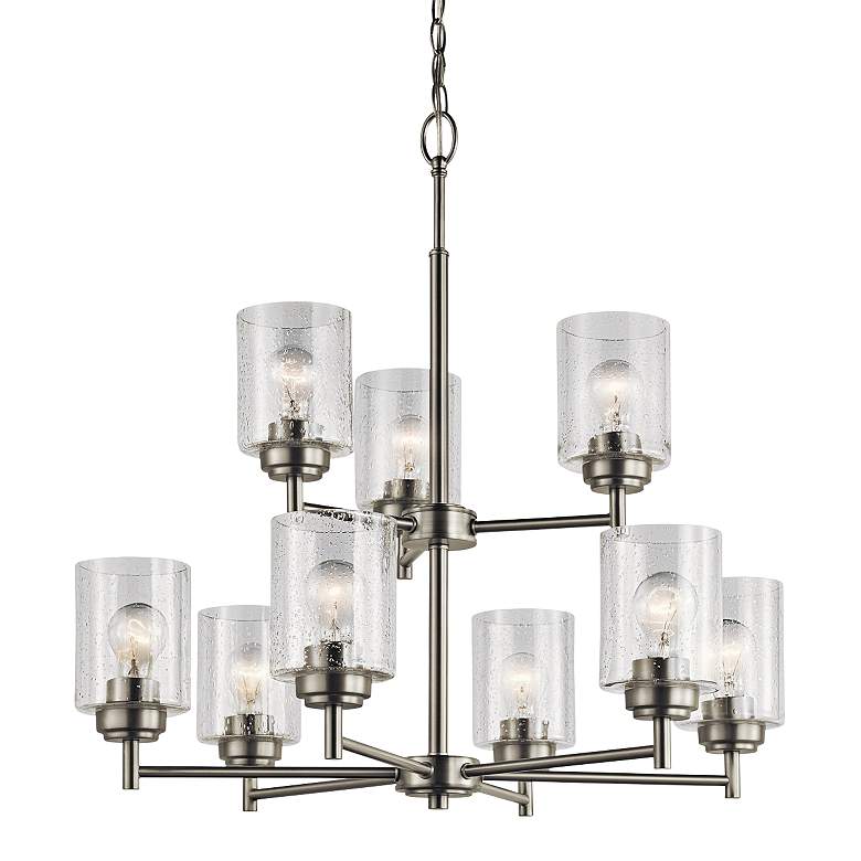 Image 1 Kichler Winslow 27" Wide Brushed Nickel 9-Light Chandelier