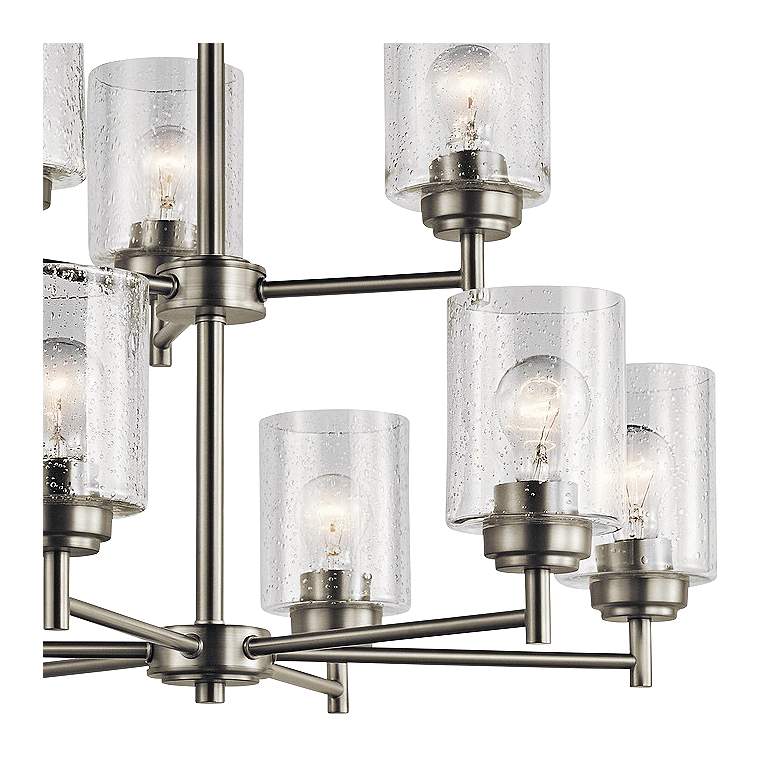 Image 2 Kichler Winslow 27 inch Wide Brushed Nickel 9-Light Chandelier more views