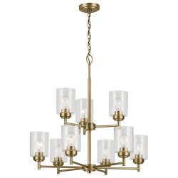 Kichler Winslow 27" Wide Natural Brass 9-Light Chandelier