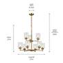 6_Kichler Winslow 27" Wide Natural Brass 9-Light Chandelier more views