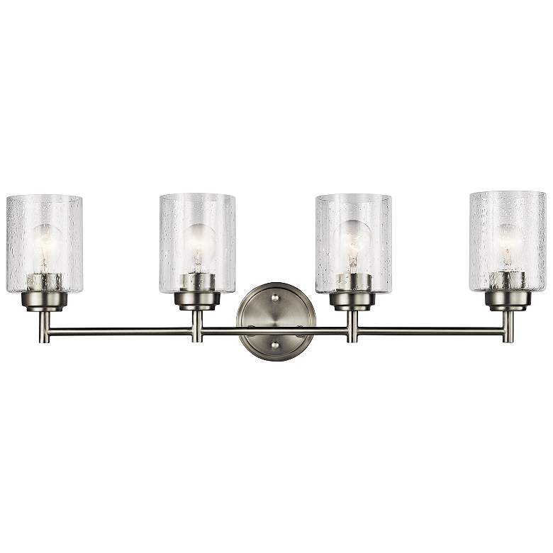 Image 1 Kichler Winslow 30 inch Wide Brushed Nickel 4-Light Bath Light