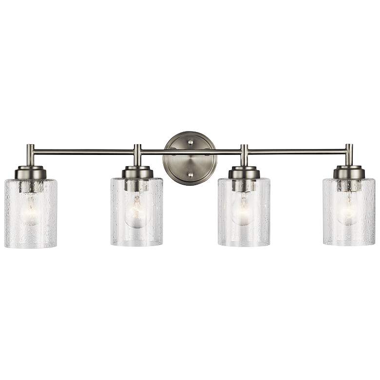 Image 2 Kichler Winslow 30 inch Wide Brushed Nickel 4-Light Bath Light more views