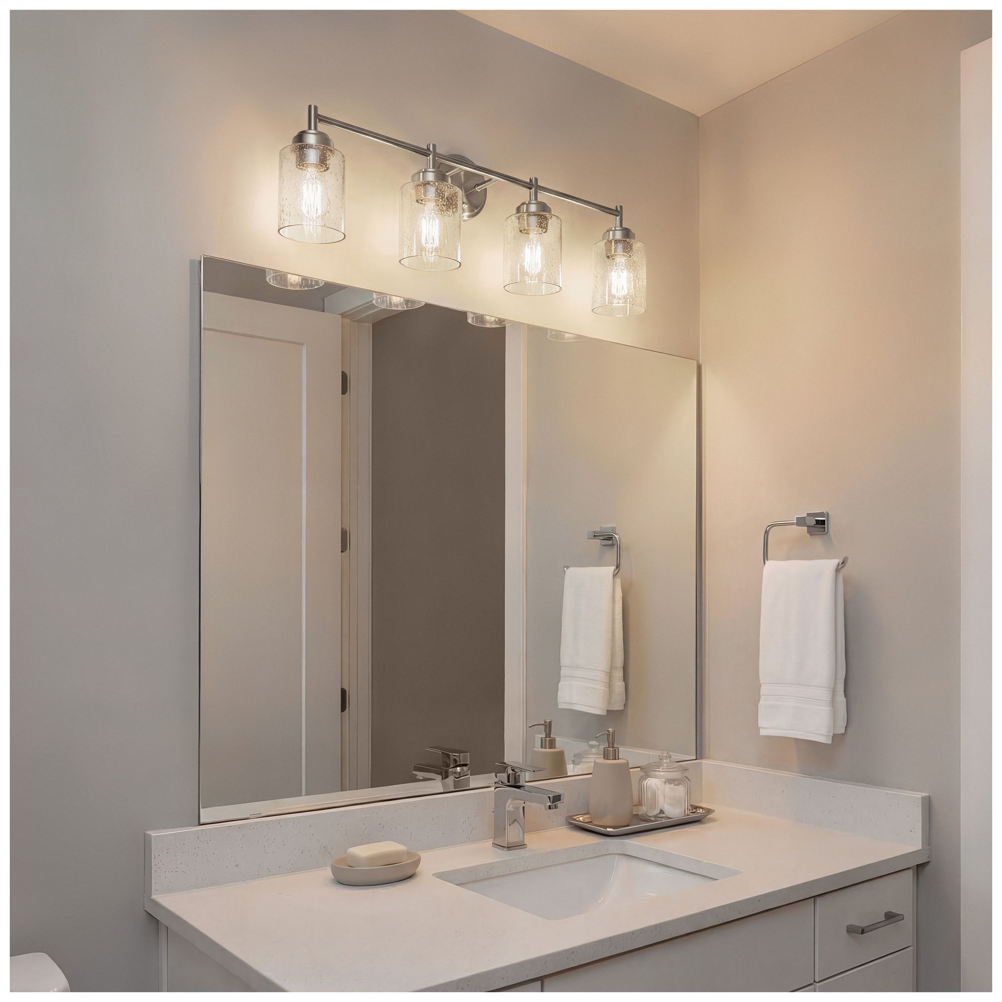 Kichler Winslow 30" Wide Brushed Nickel 4-Light Bath Light