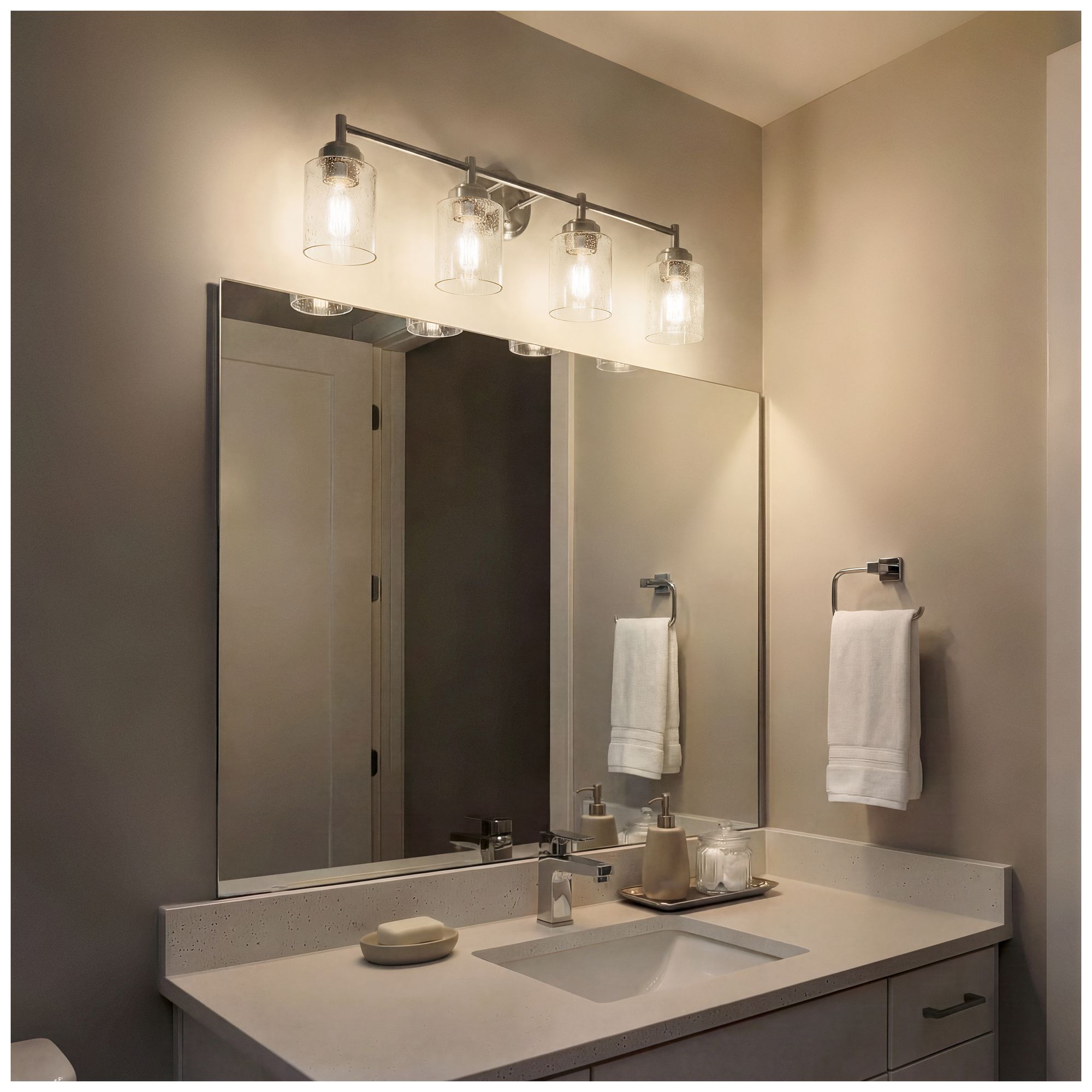 Kichler Winslow 30" Wide Brushed Nickel 4-Light Bath Light
