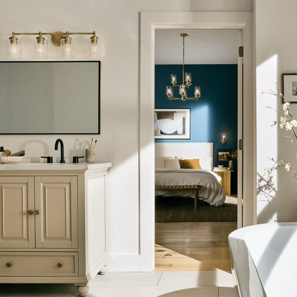 Kichler Winslow 30" Wide Natural Brass 4-Light Bath Light in scene