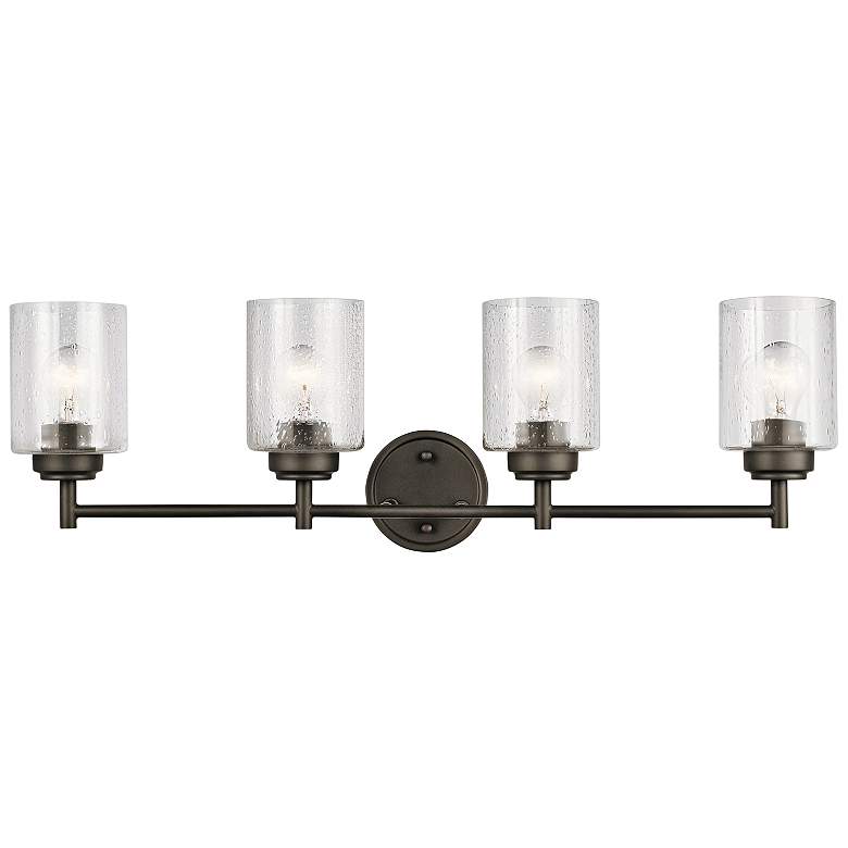 Image 2 Kichler Winslow 30 inch Wide Olde Bronze 4-Light Bath Light