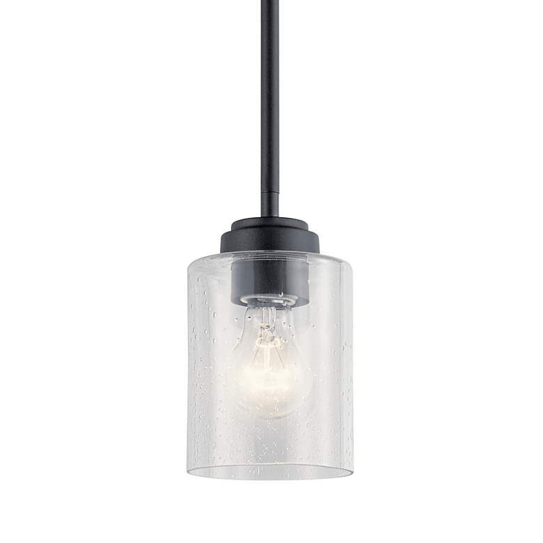 Image 4 Kichler Winslow 4 1/4" Wide Black Cylindrical Mini Pendant Light more views