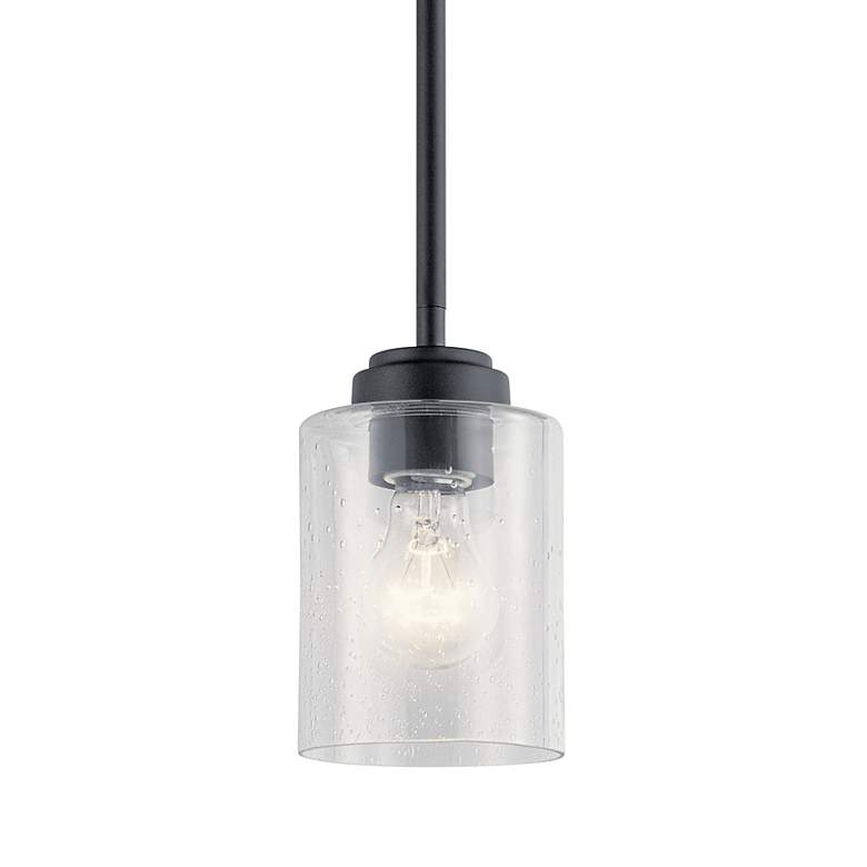 Image 3 Kichler Winslow 4 1/4 inch Wide Black Cylindrical Mini Pendant Light more views