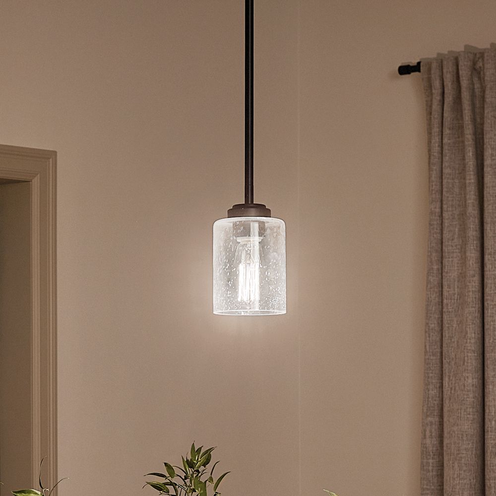 Kichler Winslow 4 1/4" Wide Black Cylindrical Mini Pendant Light