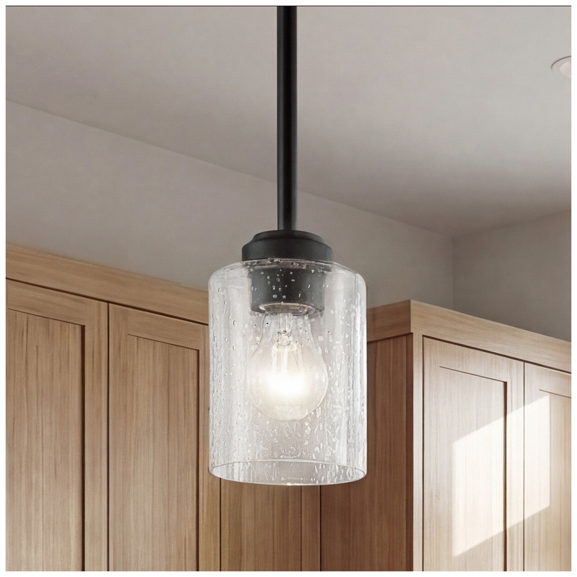 Kichler Winslow 4 1/4" Wide Black Cylindrical Mini Pendant Light