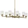 3_Kichler Winslow 44 1/2"W Natural Brass 8-Light Chandelier more views