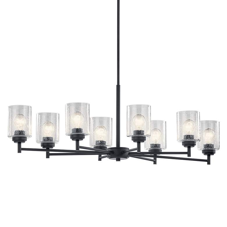 Image 3 Kichler Winslow 44 1/4 inch Wide Black Steel 8-Light Chandelier more views