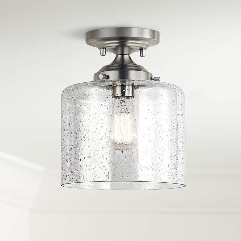 Image 1 Kichler Winslow 8 1/2" Wide Brushed Nickel Ceiling Light