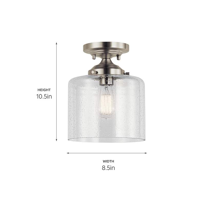 Image 5 Kichler Winslow 8 1/2" Wide Brushed Nickel Ceiling Light more views
