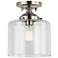 Kichler Winslow 8 1/2" Wide Brushed Nickel Seeded Glass Ceiling Light