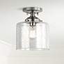 1_Kichler Winslow 8 1/2" Wide Brushed Nickel Seeded Glass Ceiling Light