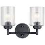 2_Kichler Winslow 9 1/4" High Black 2-Light Wall Sconce