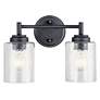 4_Kichler Winslow 9 1/4" High Black 2-Light Wall Sconce more views
