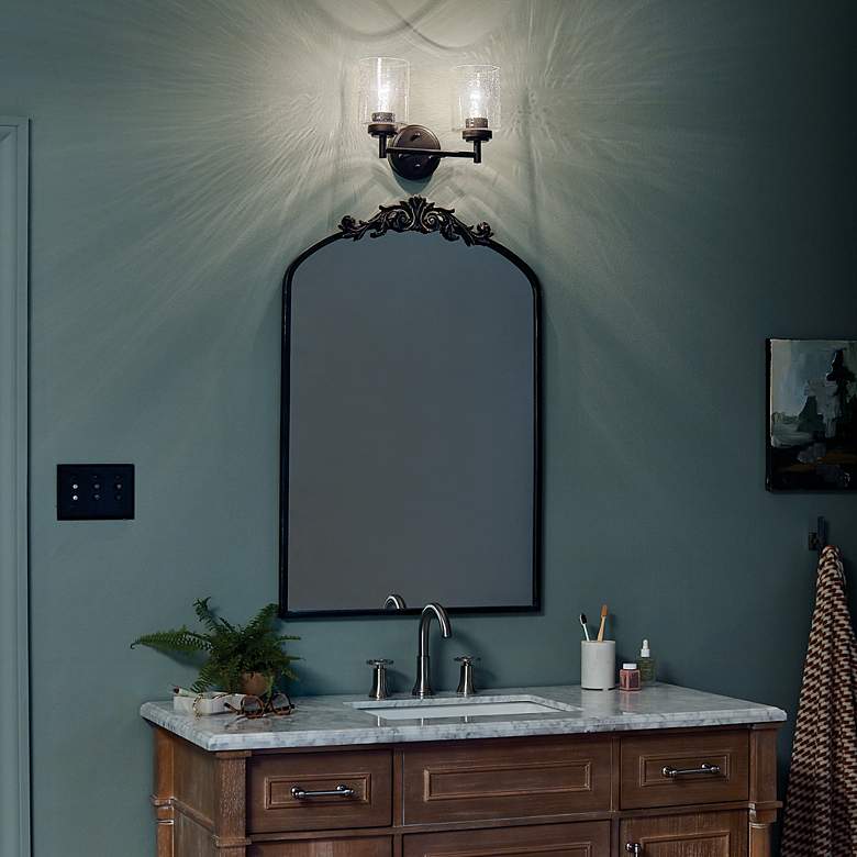 Image 7 Kichler Winslow 9 1/4" High Black 2-Light Wall Sconce more views